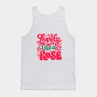 Beauty Of A Rose Text Design Tank Top